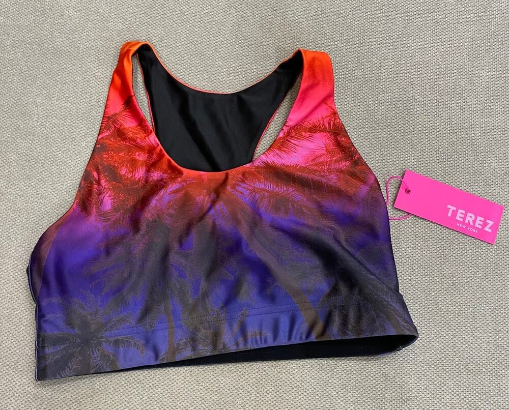 Terez Women's Sunset Reversible Sports Bra, XL